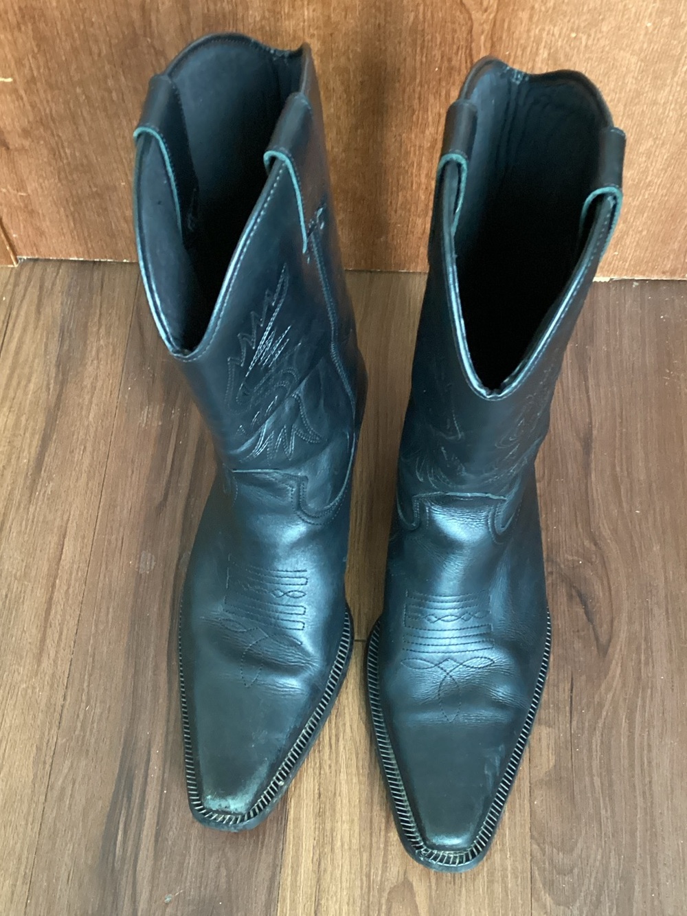 Dockers Vintage Black Leather Western Boots by Gerli
